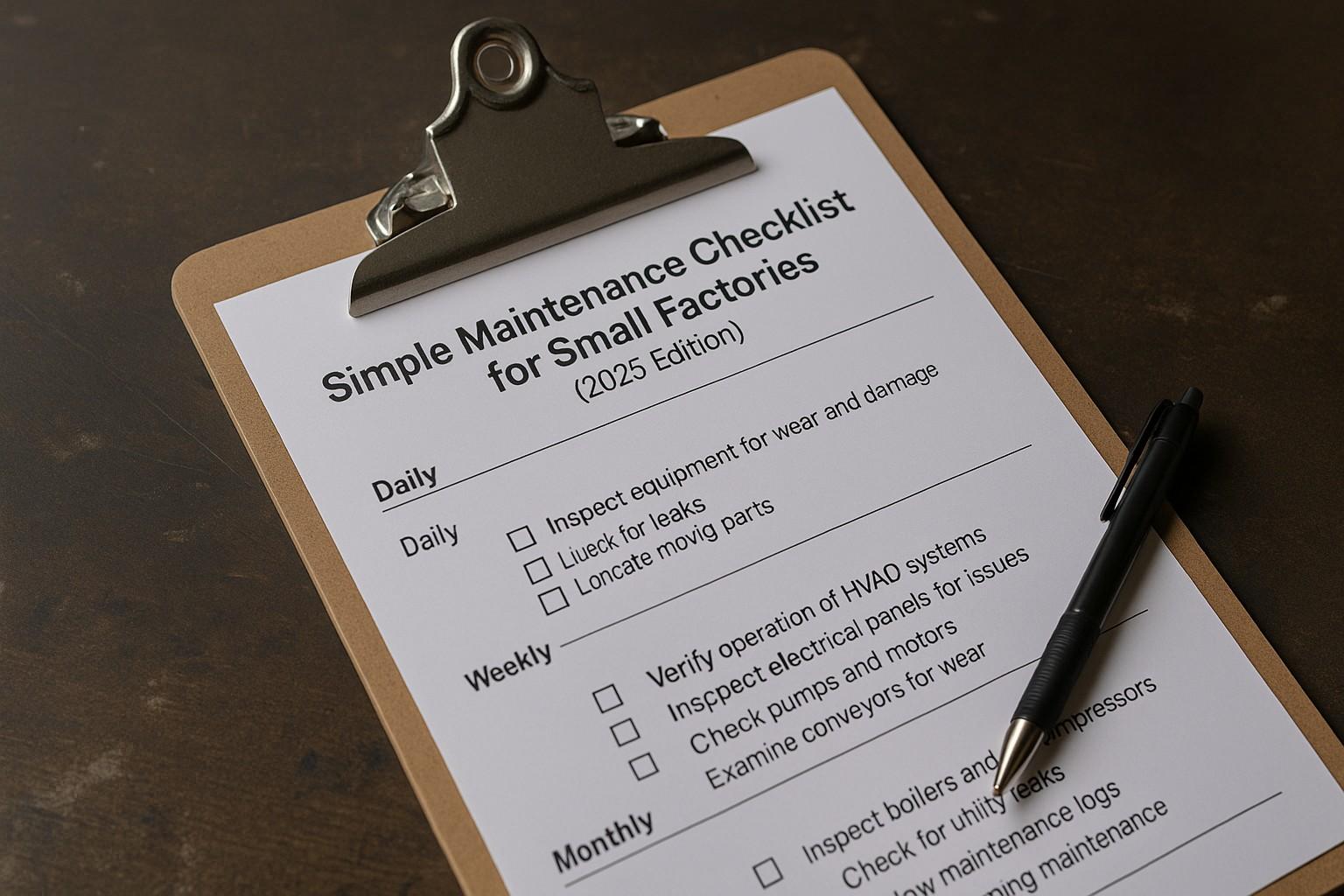 maintenance-checklist-for-small-factories-2025