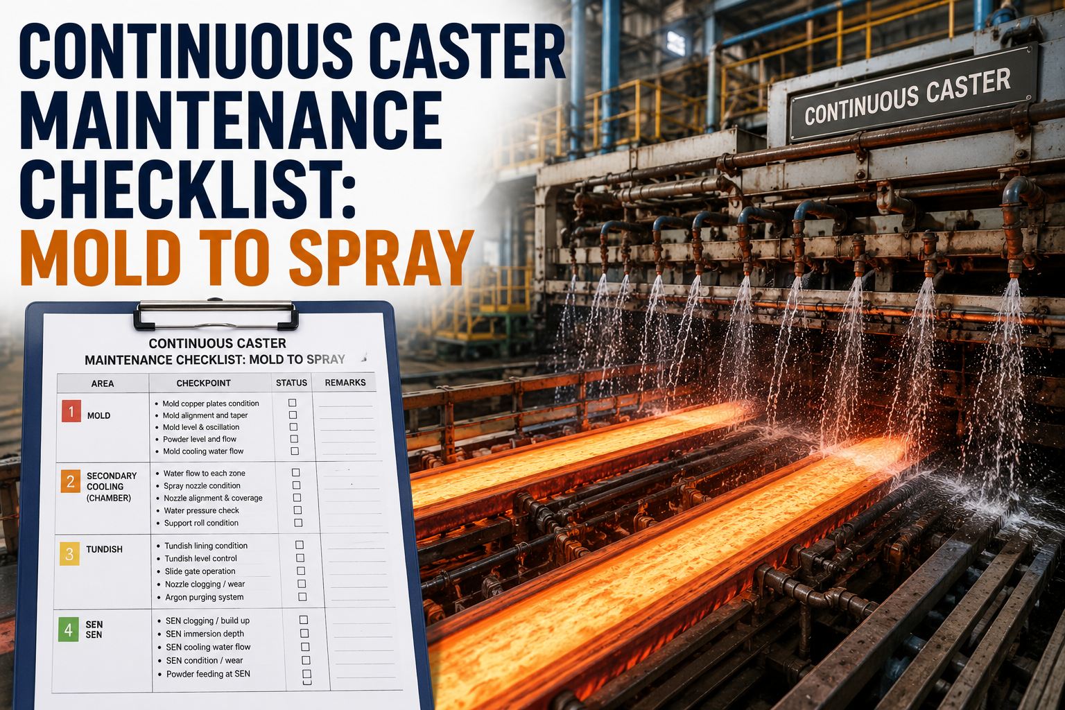 continuous-caster-maintenance-mold-segment-spray