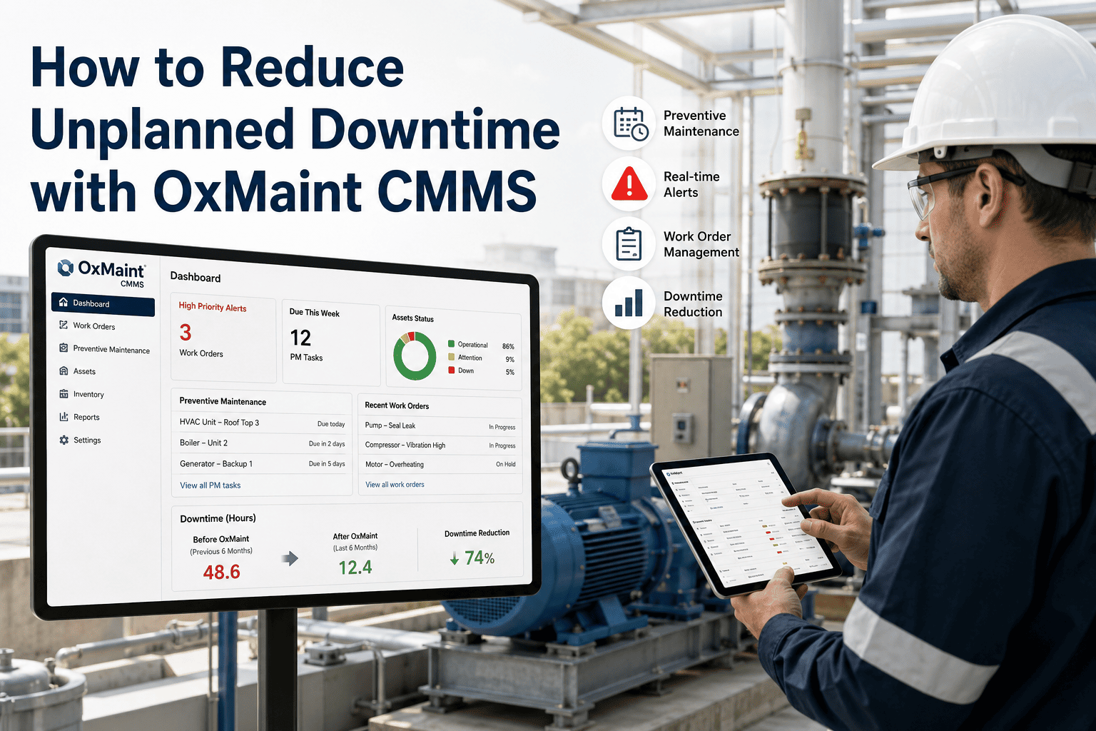how-to-reduce-unplanned-downtime-with-oxmaint-cmms