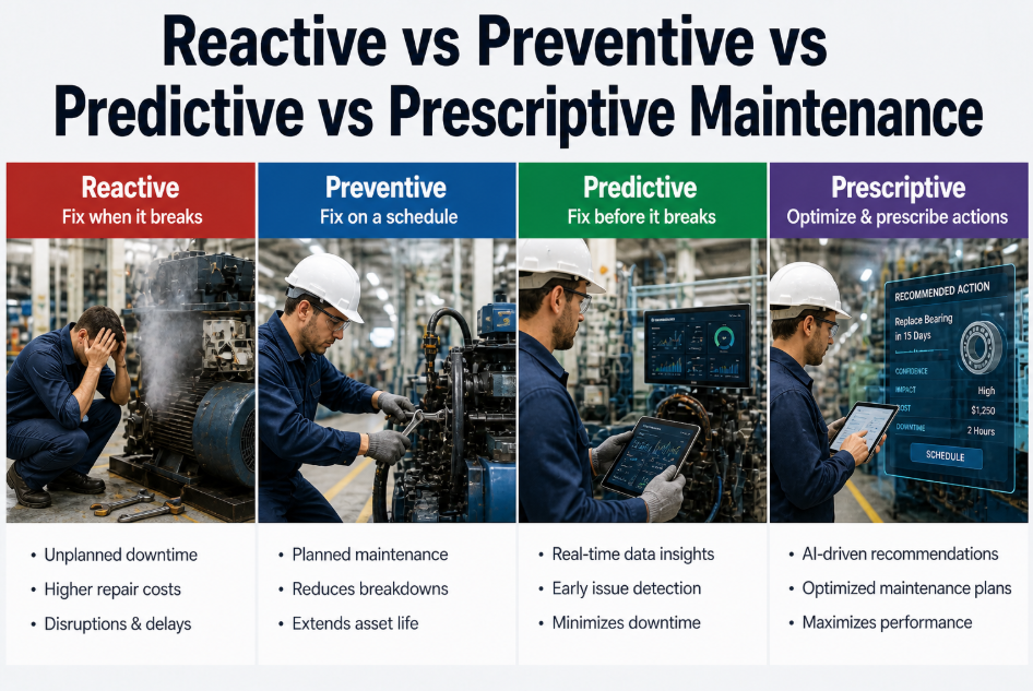 reactive-preventive-predictive-prescriptive-maintenance