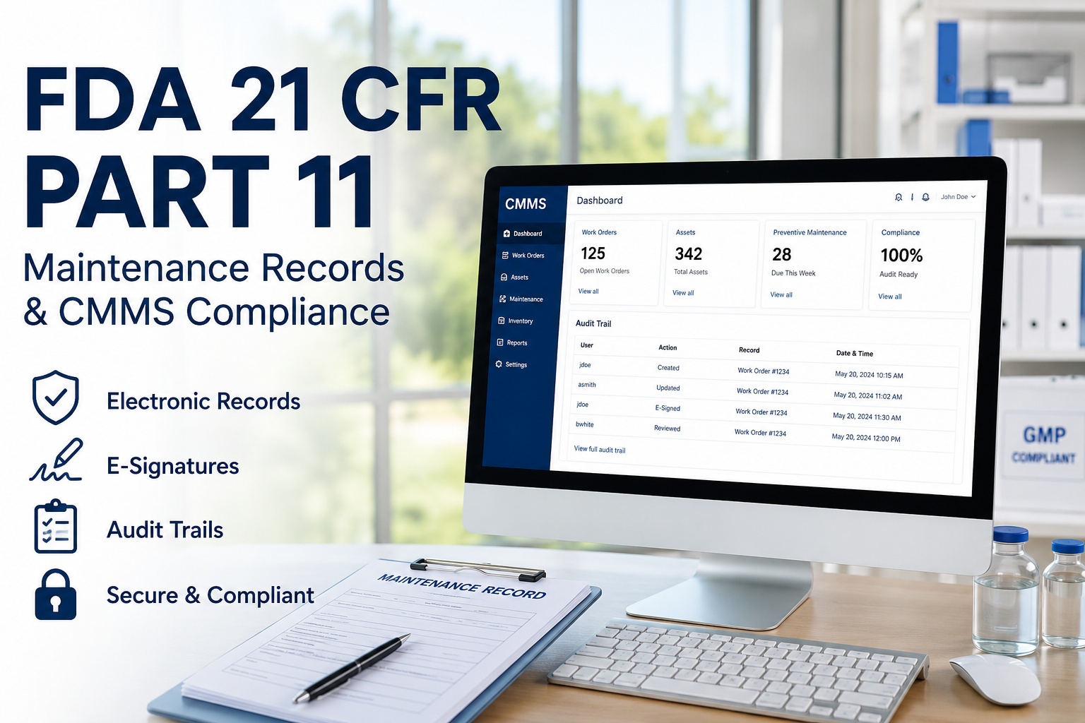 fda-cfr-part-11-maintenance-records-cmms-compliance