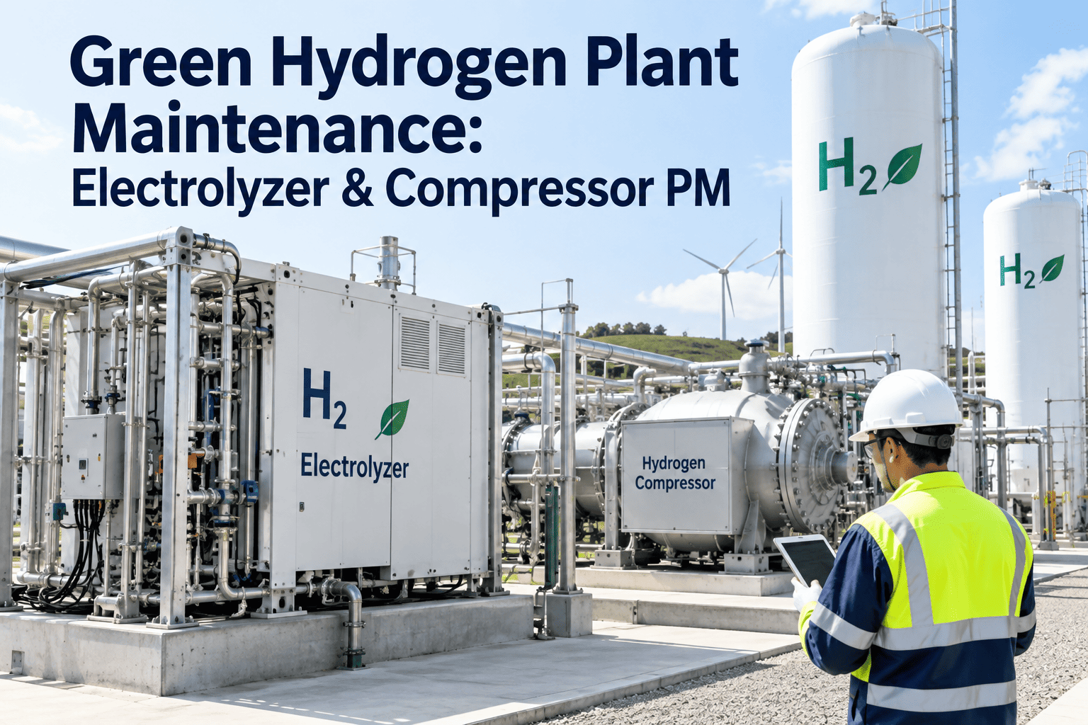 green-hydrogen-plant-maintenance-electrolyser-compressor-storage