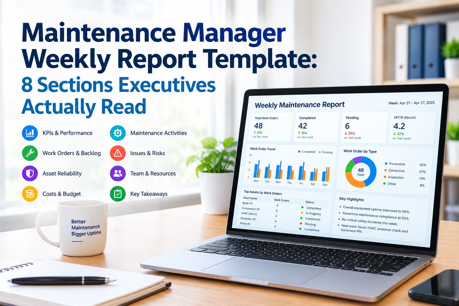 maintenance-manager-weekly-report-template-8-sections-executives-read