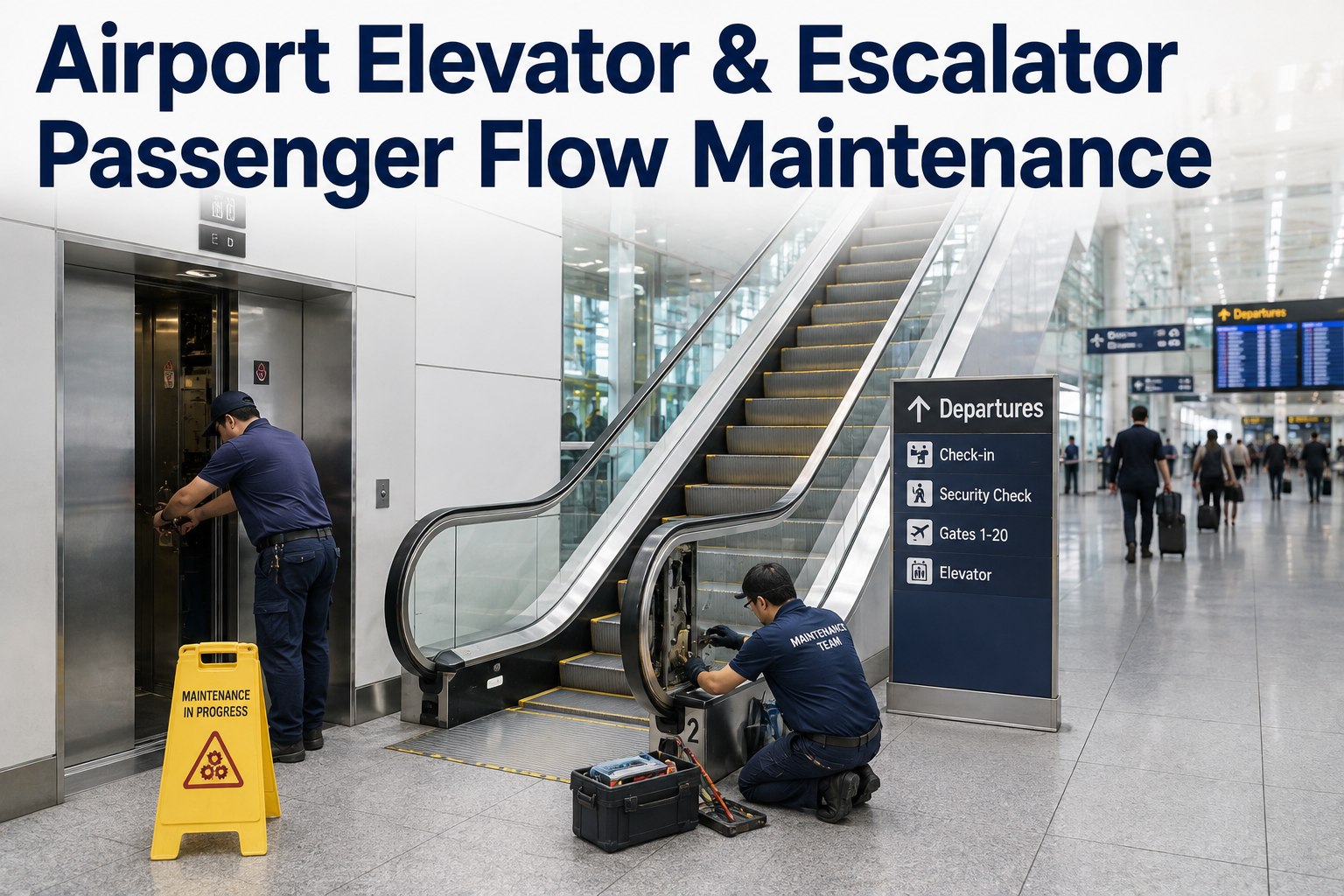 airport-elevator-escalator-passenger-flow-maintenance-cmms