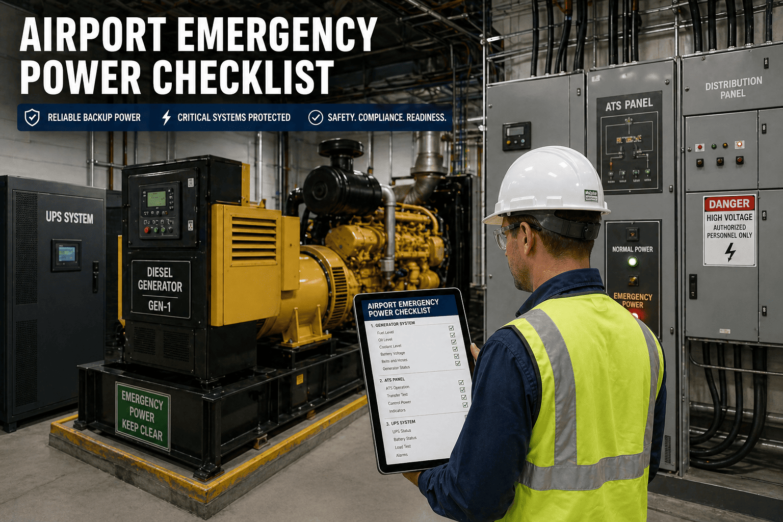 airport-emergency-generator-power-system-checklist
