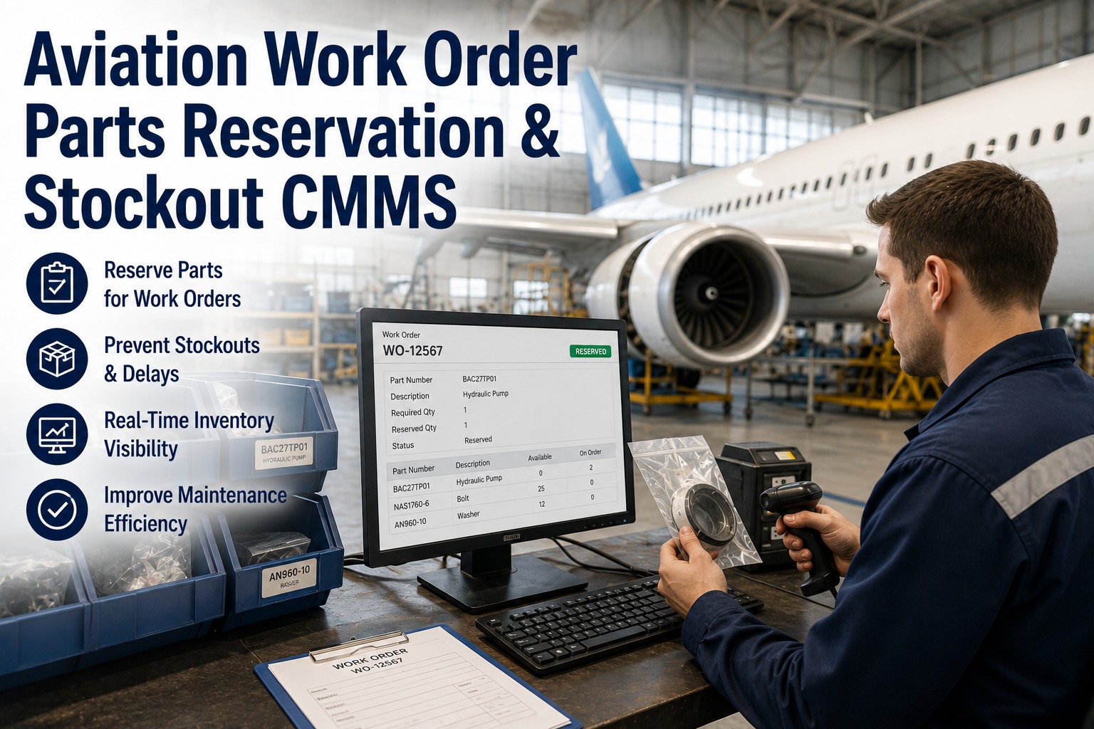 aviation-work-order-parts-reservation-stockout-cmms