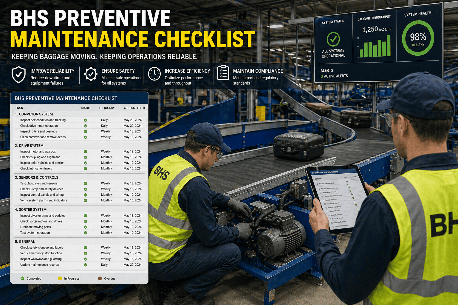 baggage-handling-system-bhs-preventive-maintenance-checklist