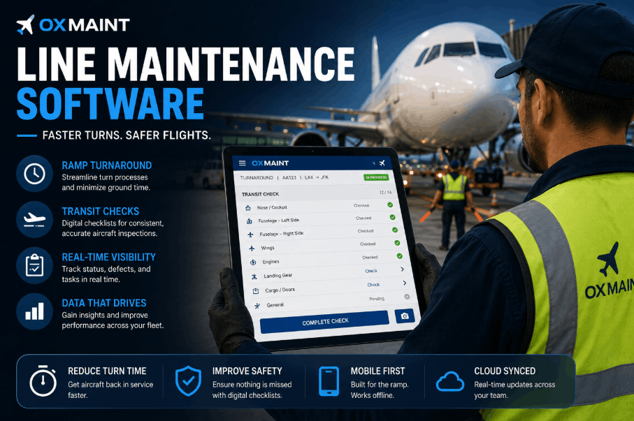 line-maintenance-software--ramp-turnaround-&-transit-checks--oxmaint