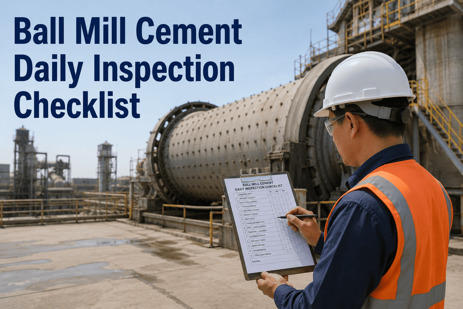 ball-mill-cement-daily-inspection-checklist