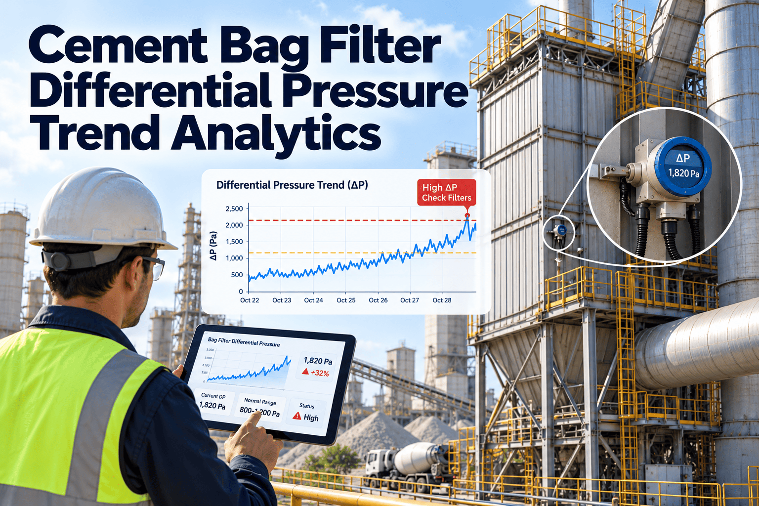 cement-bag-filter-differential-pressure-trend-analytics