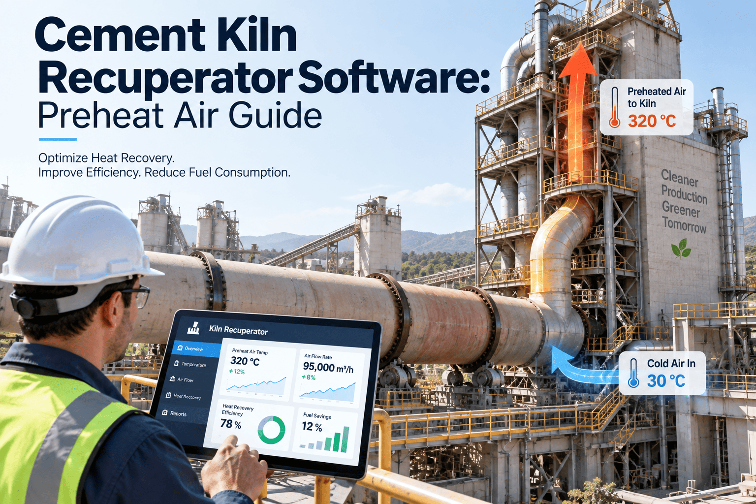 cement-kiln-recuperator-software-preheat-air-guide