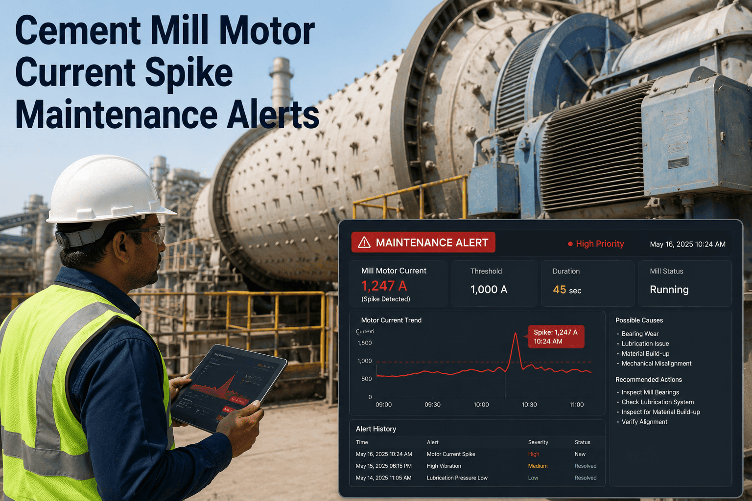cement-mill-motor-current-spike-maintenance-alerts