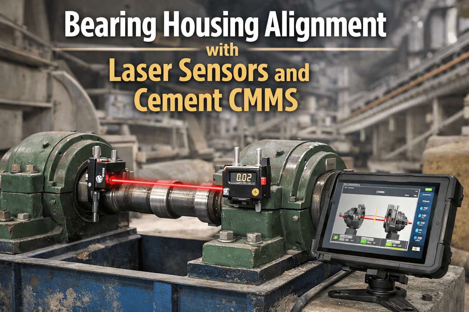cement-plant-bearing-housing-alignment-laser-sensor-cmms