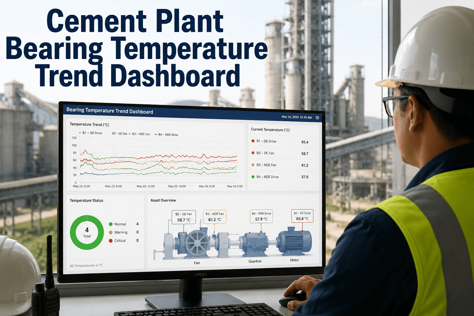 cement-plant-bearing-temperature-trend-dashboard
