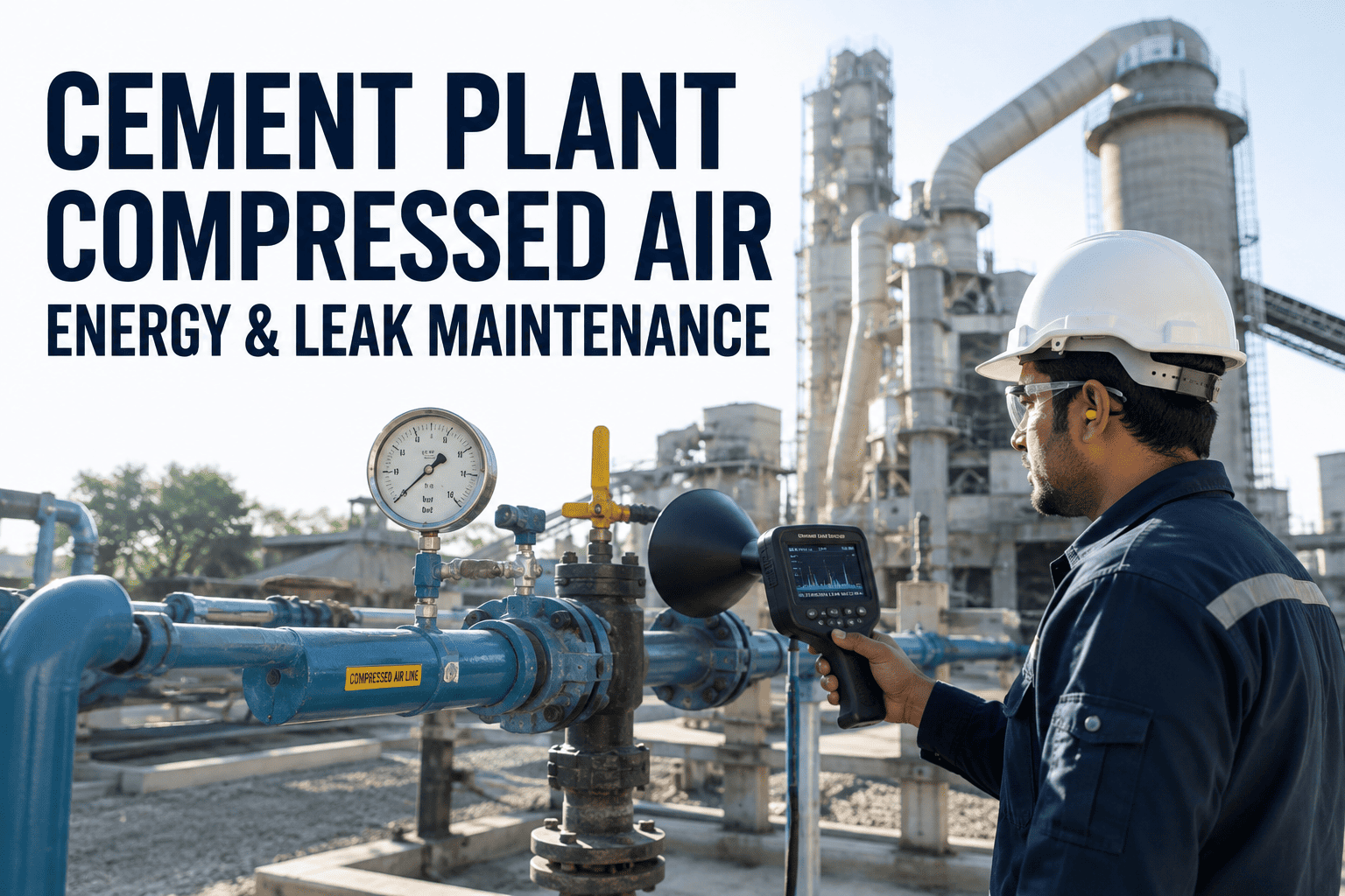 cement-plant-compressed-air-energy-leak-maintenance