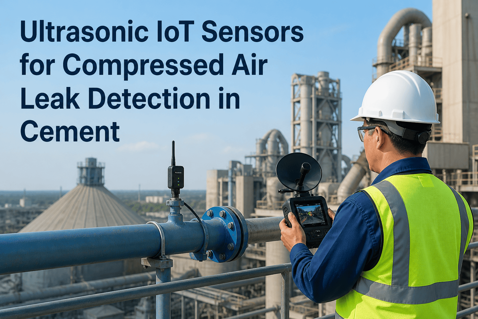cement-plant-compressed-air-leak-iot-ultrasonic-sensor-cmms