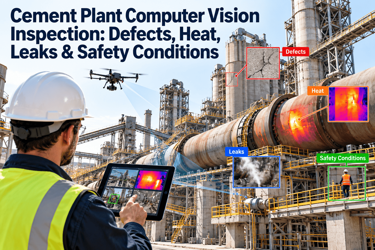 cement-plant-computer-vision-inspection-defects-heat-leaks-safety-conditions
