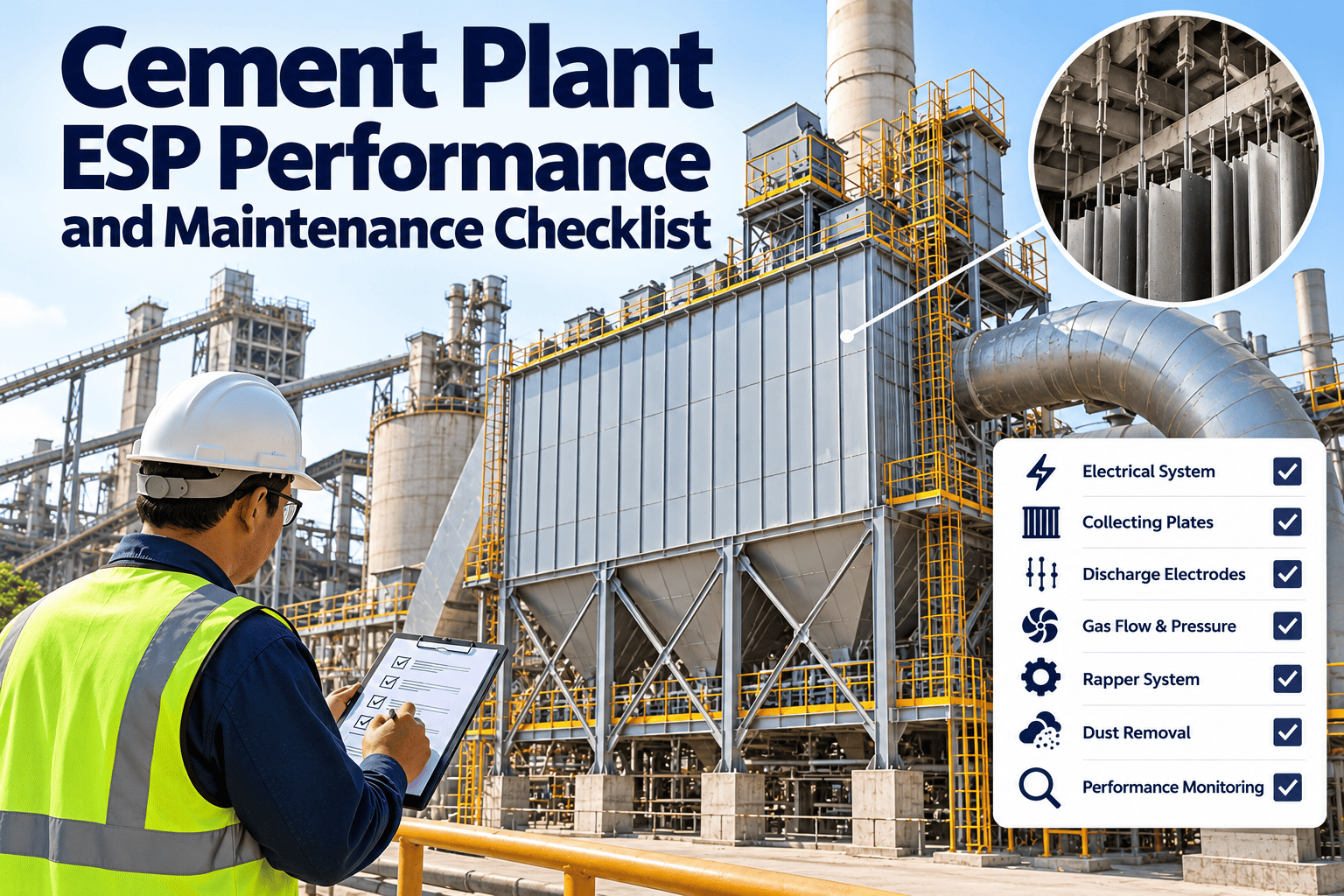 cement-plant-esp-performance-and-maintenance-checklist