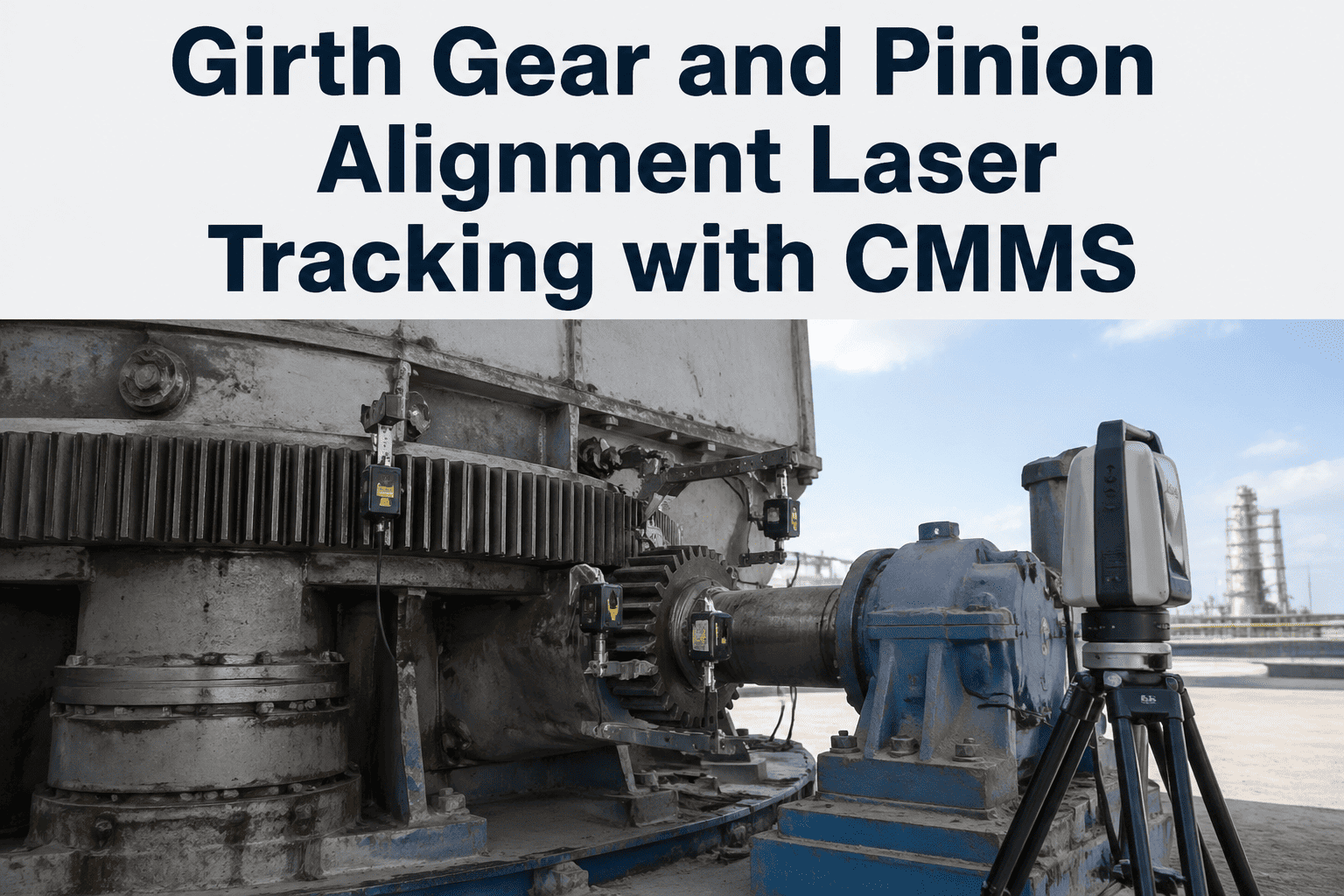 cement-plant-girth-gear-pinion-alignment-laser-cmms-tracking