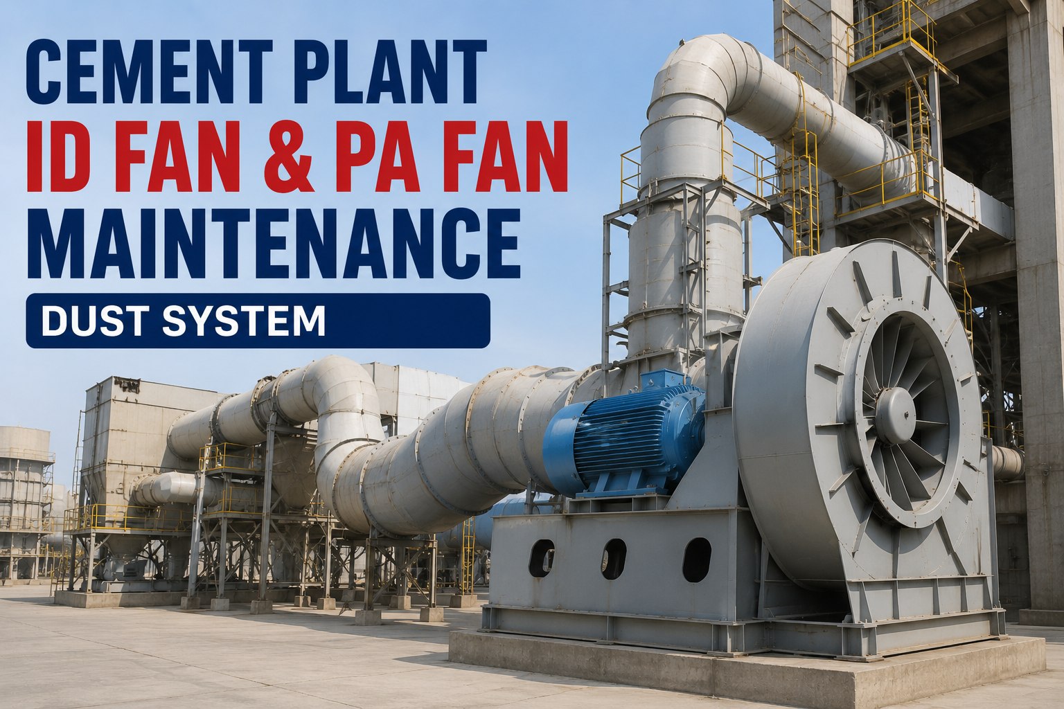 cement-plant-id-fan-pa-fan-maintenance-dust-system