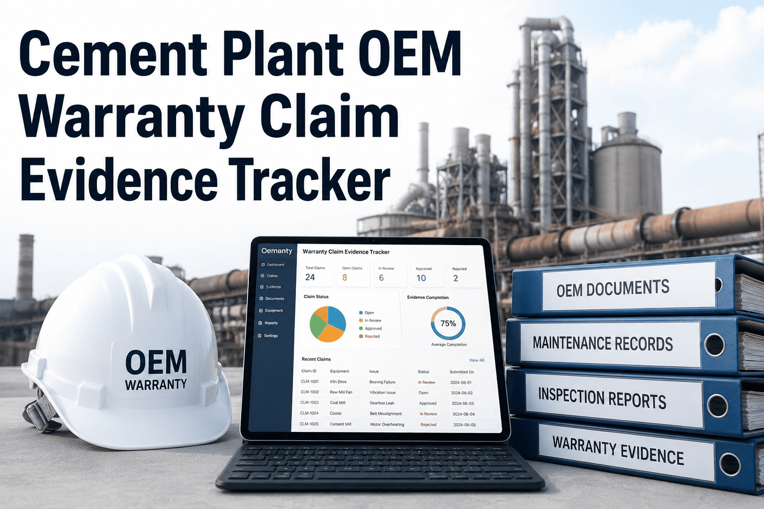cement-plant-oem-warranty-claim-evidence-tracker