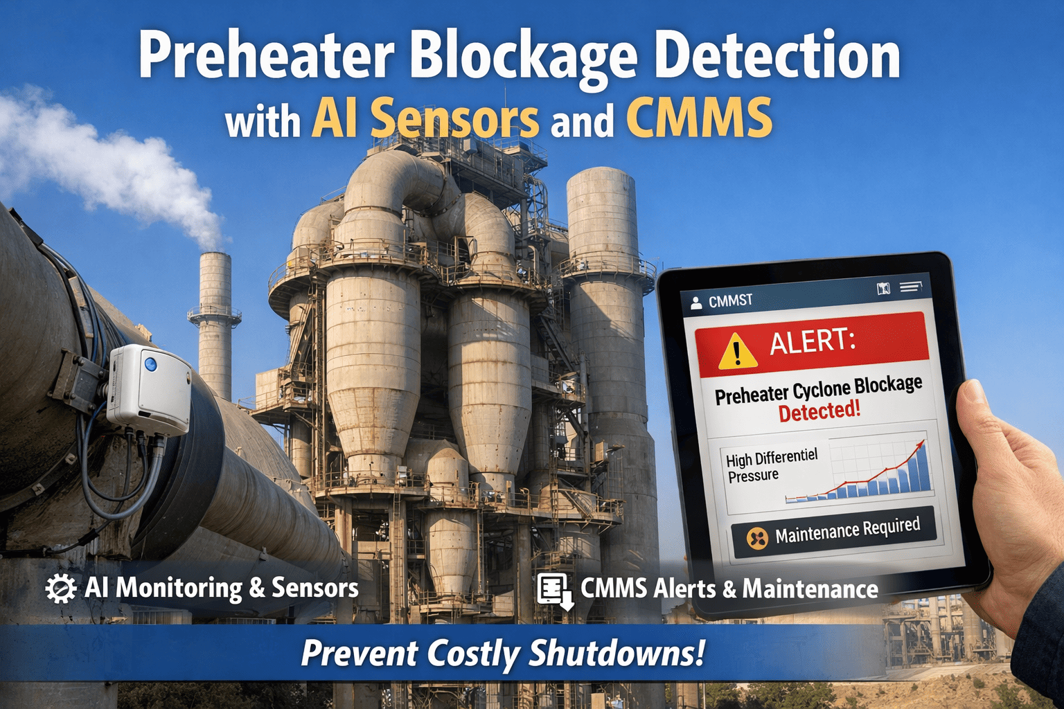 cement-plant-preheater-blockage-detection-ai-cmms-alert