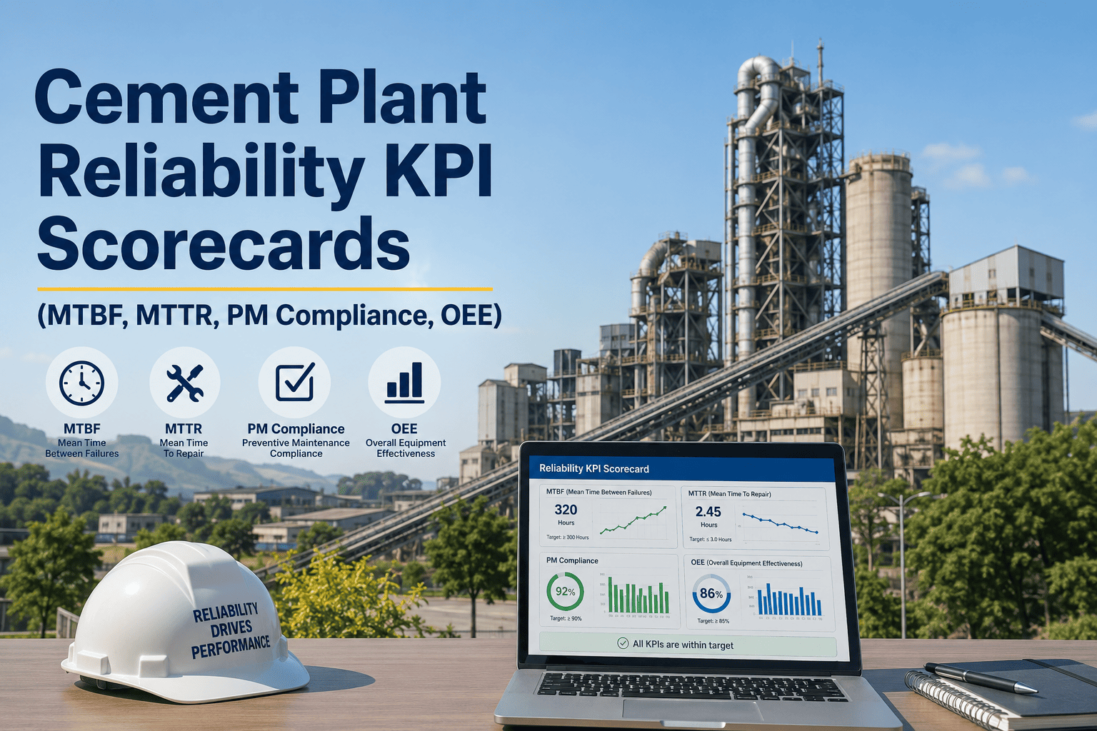 cement-plant-reliability-kpi-scorecards-mtbf-mttr-pm-compliance-oee