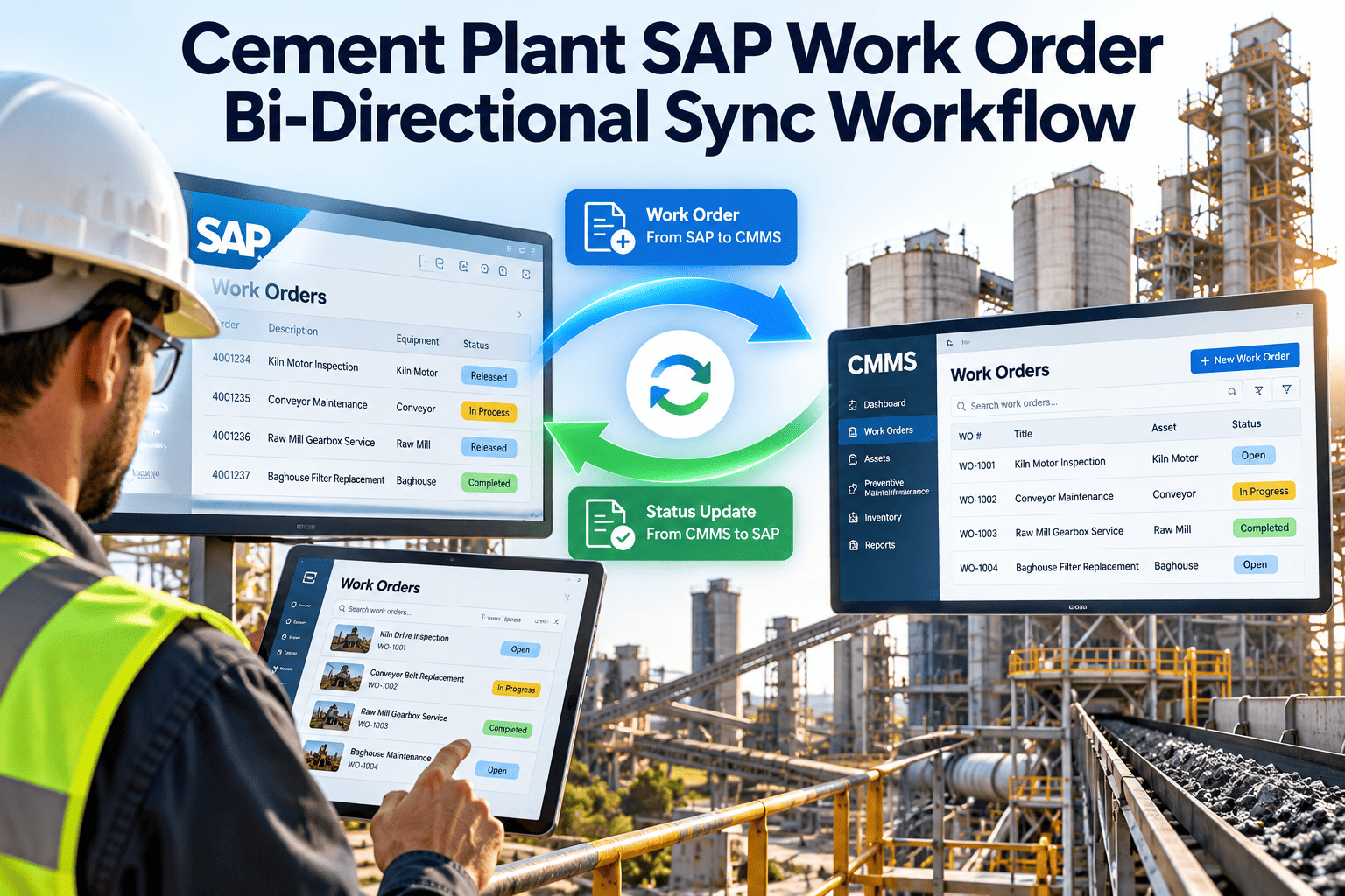 cement-plant-sap-work-order-bi-directional-sync-workflow
