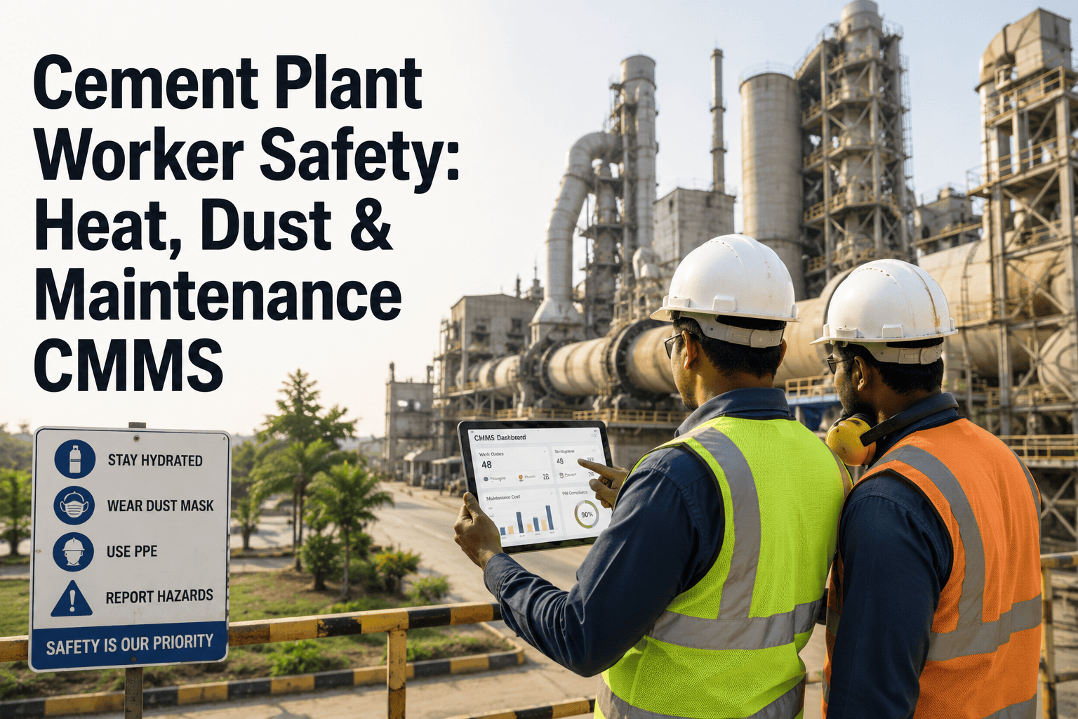 cement-plant-worker-safety-heat-dust-maintenance-cmms