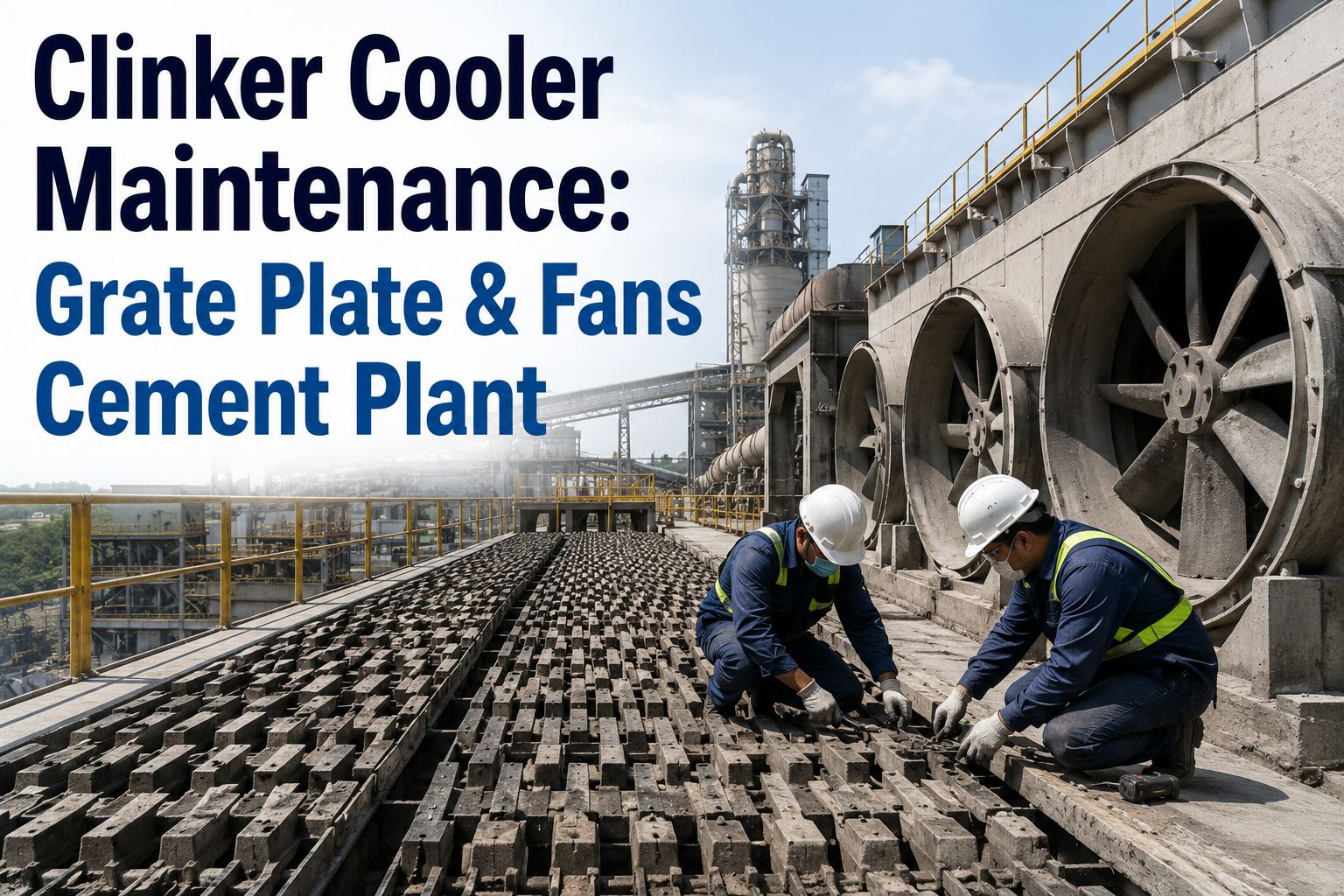 clinker-cooler-maintenance-grate-plate-fans-cement
