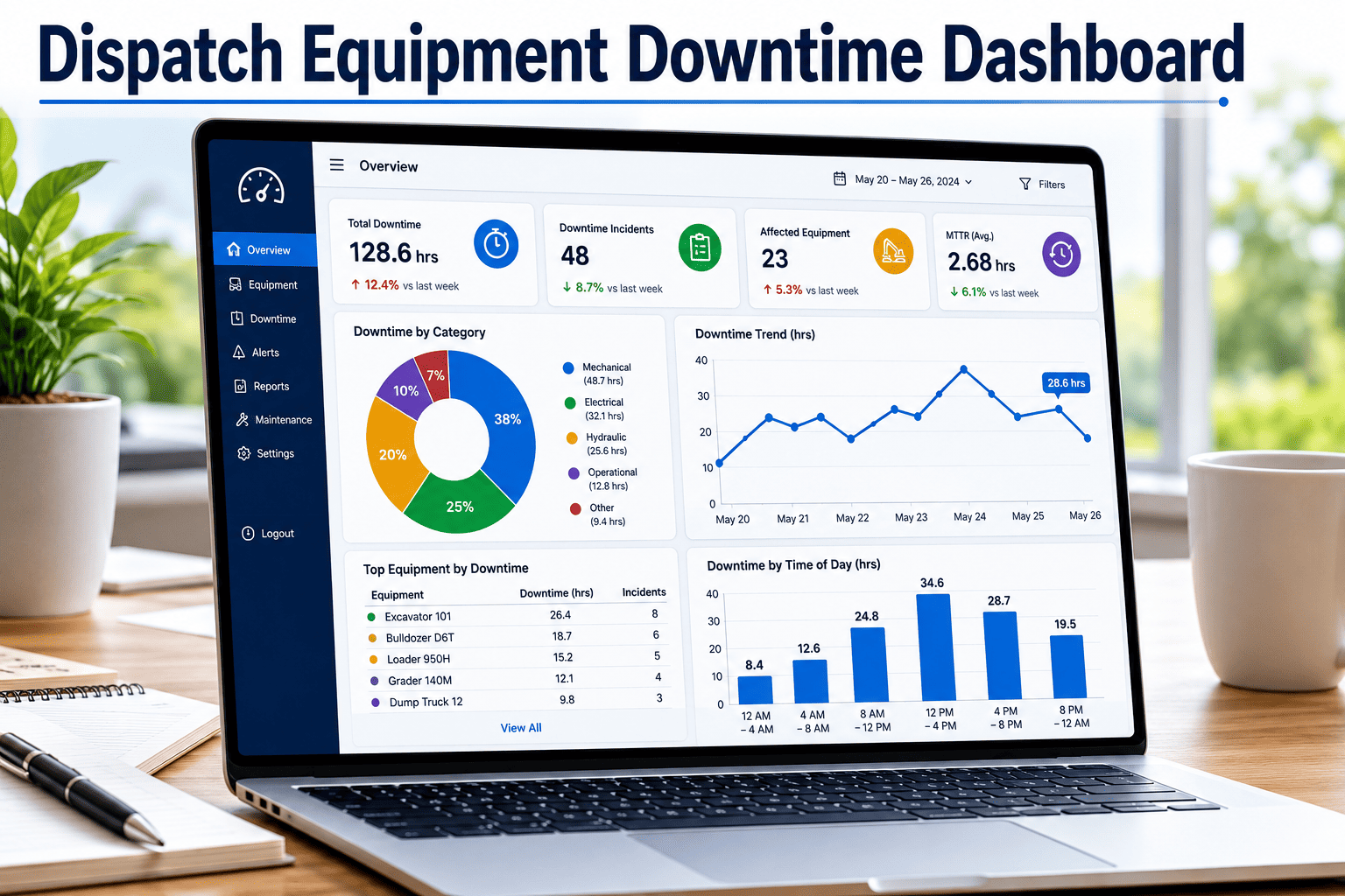 dispatch-equipment-downtime-dashboard-cement