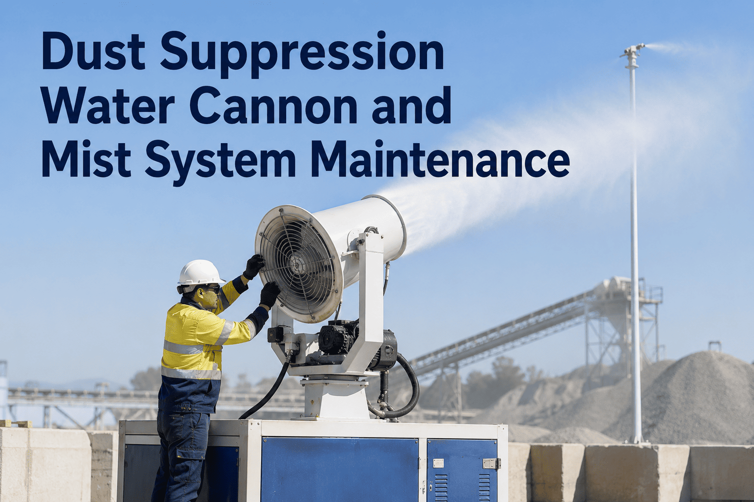 dust-suppression-water-cannon-mist-system-maintenance-cement