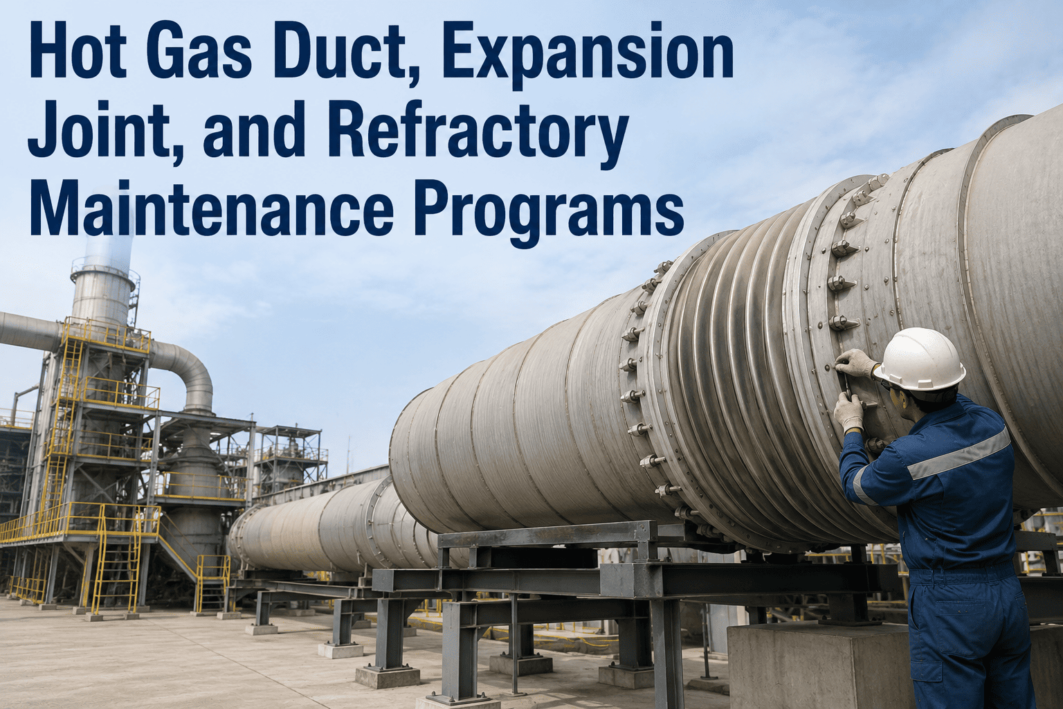 hot-gas-duct-expansion-joint-refractory-maintenance-cement