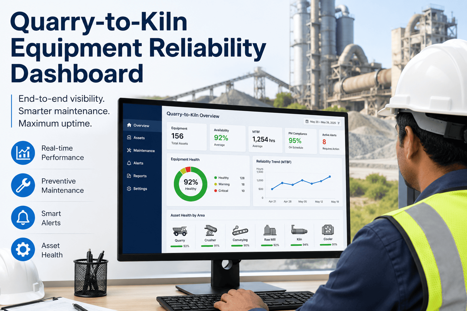quarry-to-kiln-equipment-reliability-dashboard