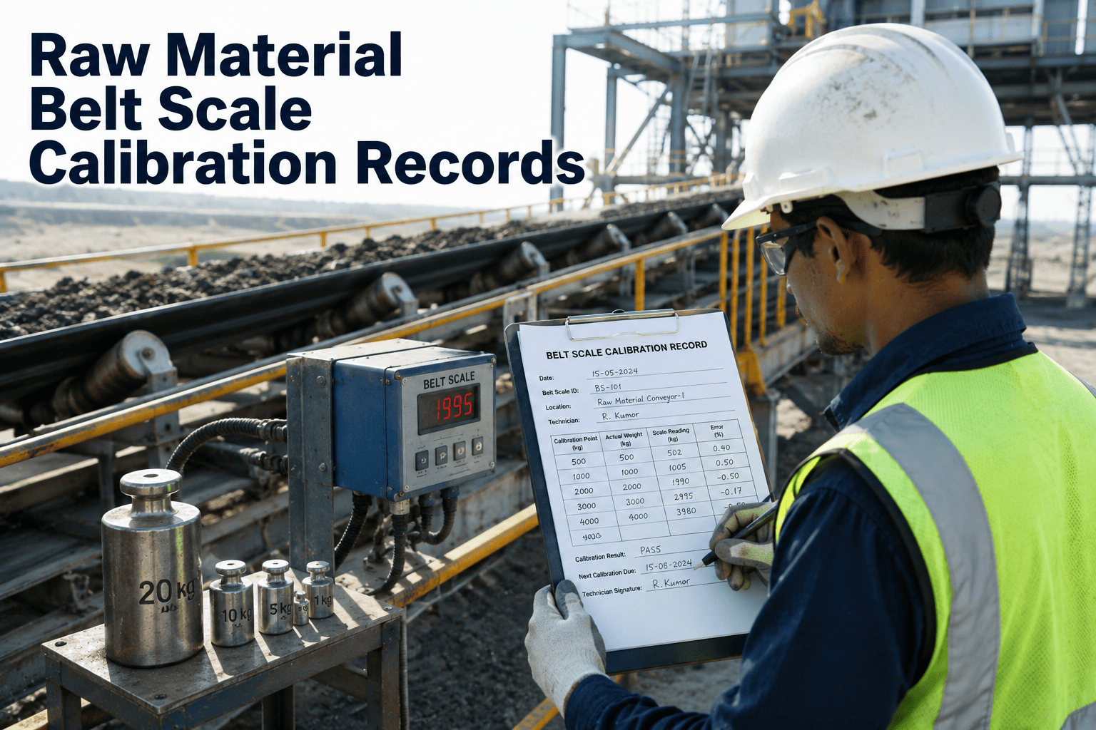 raw-material-belt-scale-calibration-records