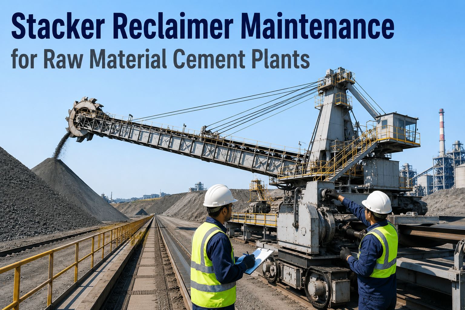 stacker-reclaimer-maintenance-raw-material-cement-plant
