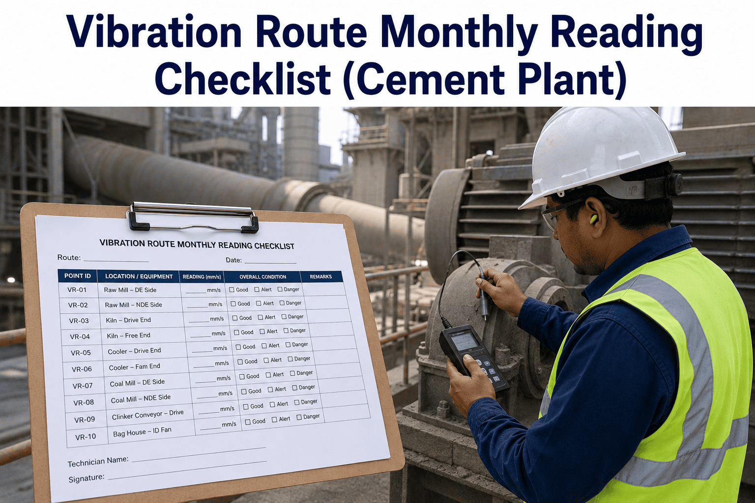 vibration-route-monthly-reading-checklist-cement-plant