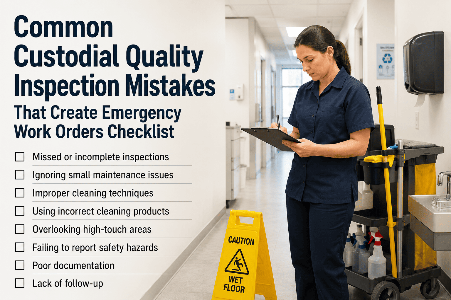 common-custodial-quality-inspection-mistakes-that-create-emergency-work-orders-checklist
