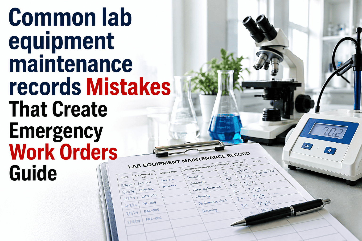 common-lab-equipment-maintenance-records-mistakes-that-create-emergency-work-orders-guide