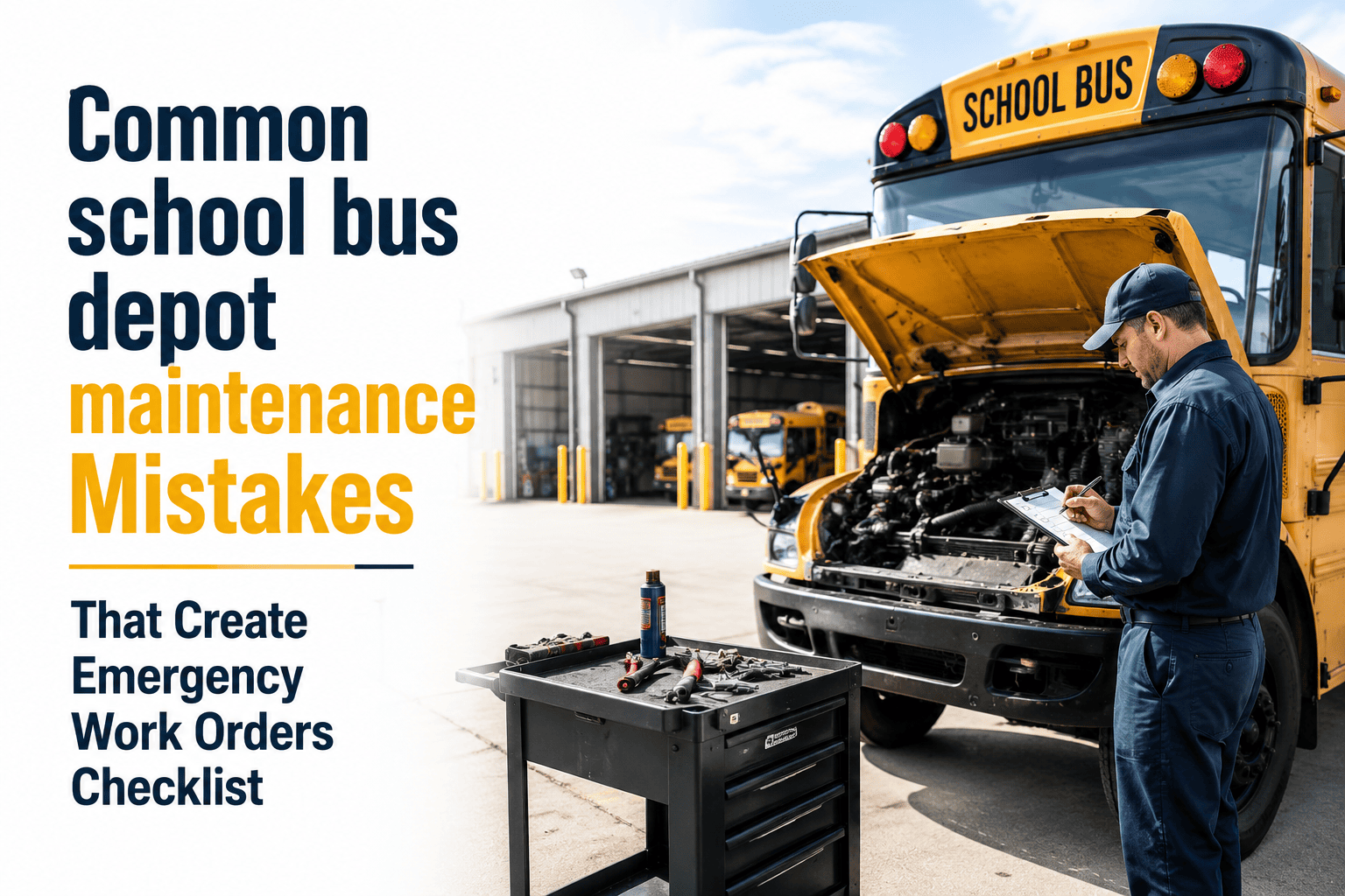 common-school-bus-depot-maintenance-mistakes-that-create-emergency-work-orders-checklist