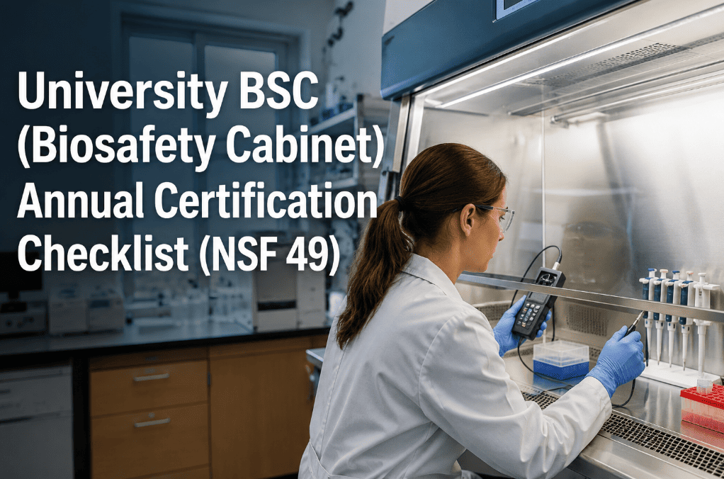 university-bsc-biosafety-cabinet-annual-certification-checklist-nsf-49