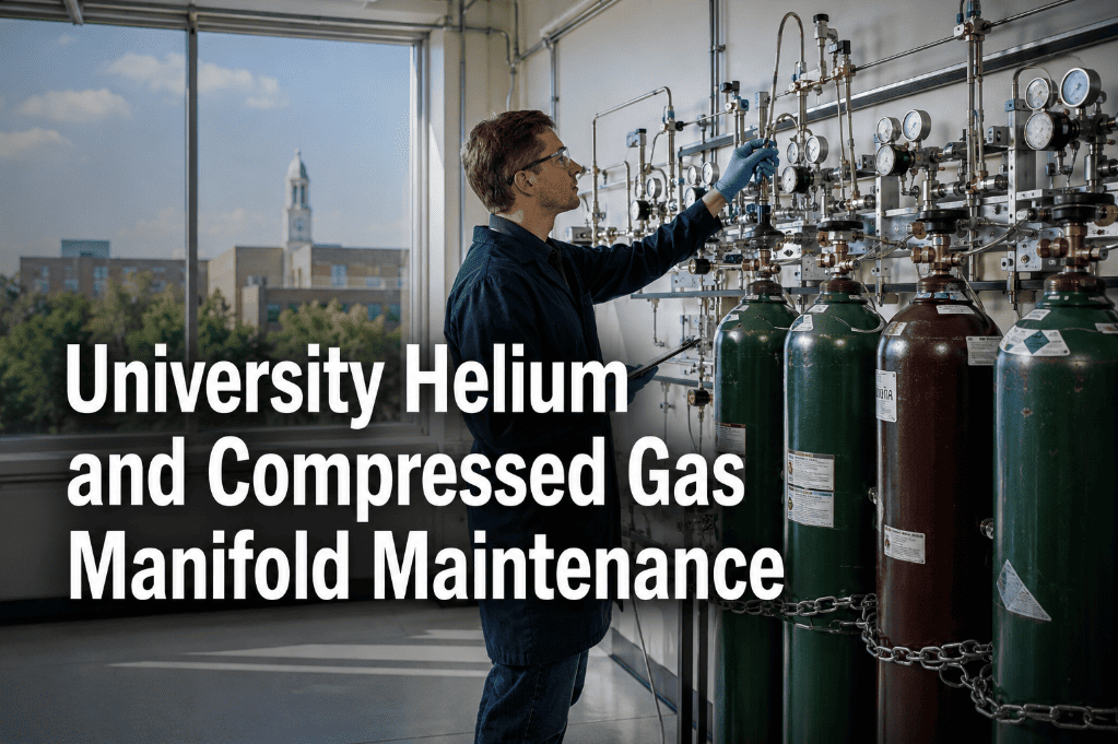 university-helium-compressed-gas-manifold-maintenance