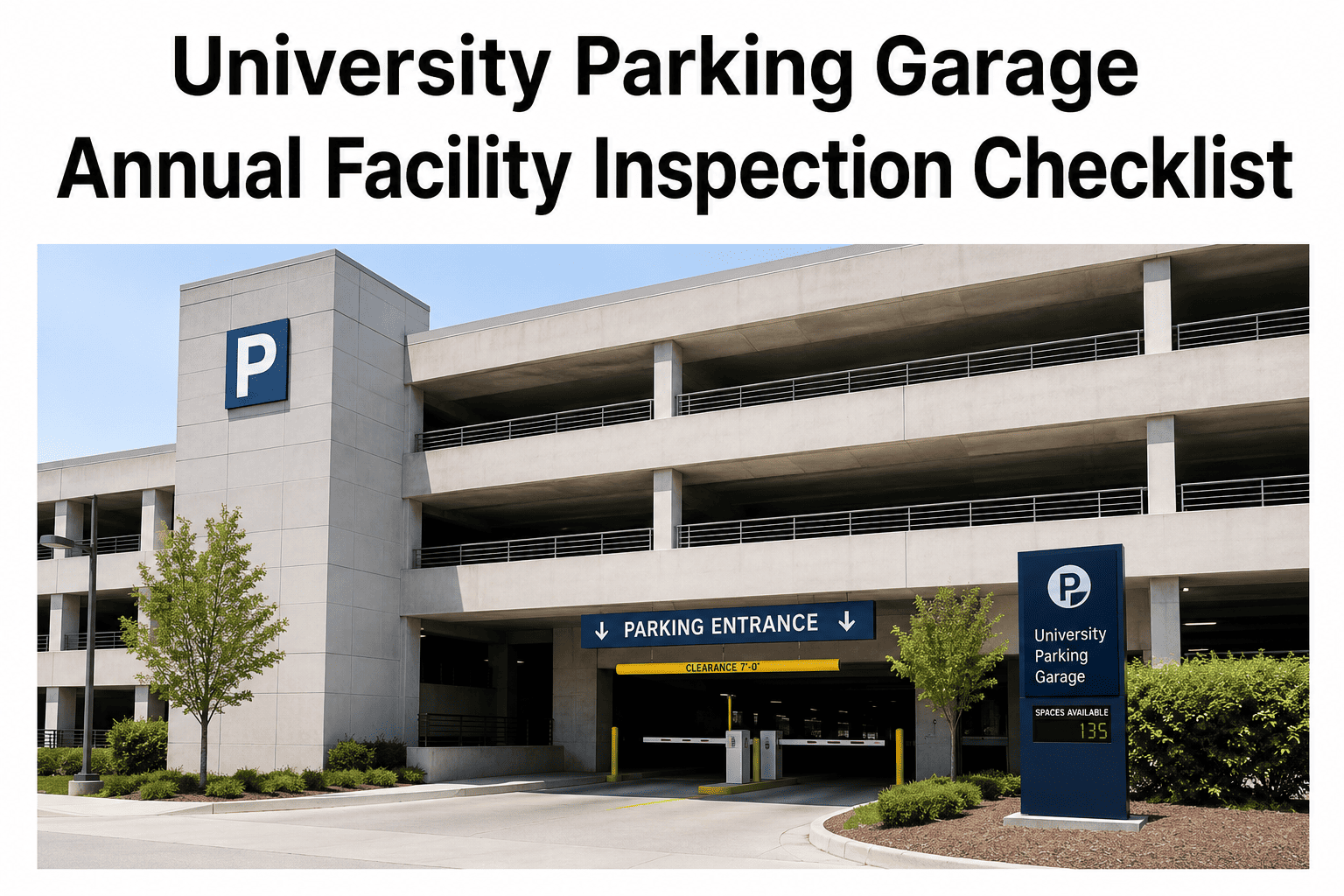 university-parking-garage-annual-facility-inspection-checklist