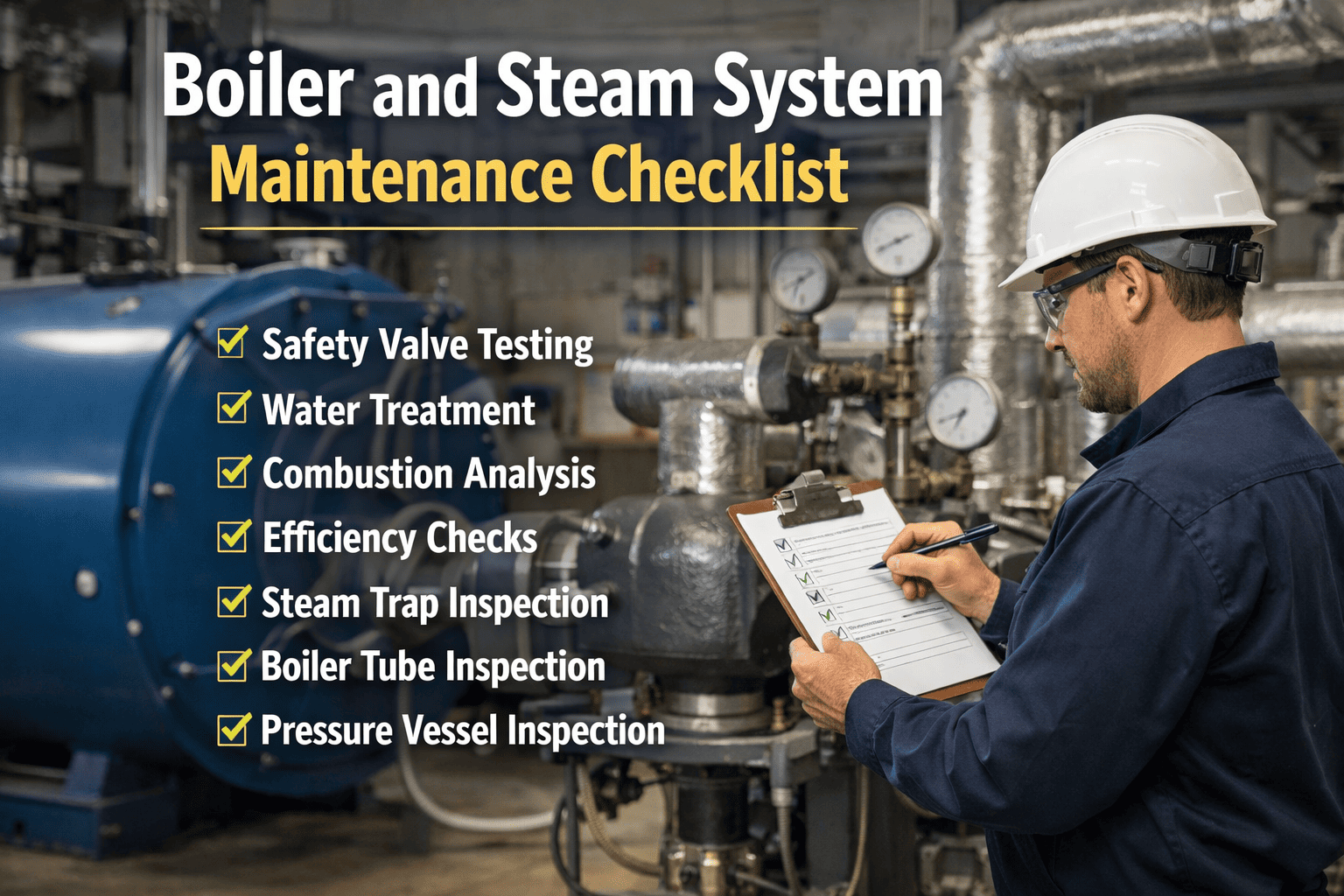 boiler-steam-system-maintenance-checklist