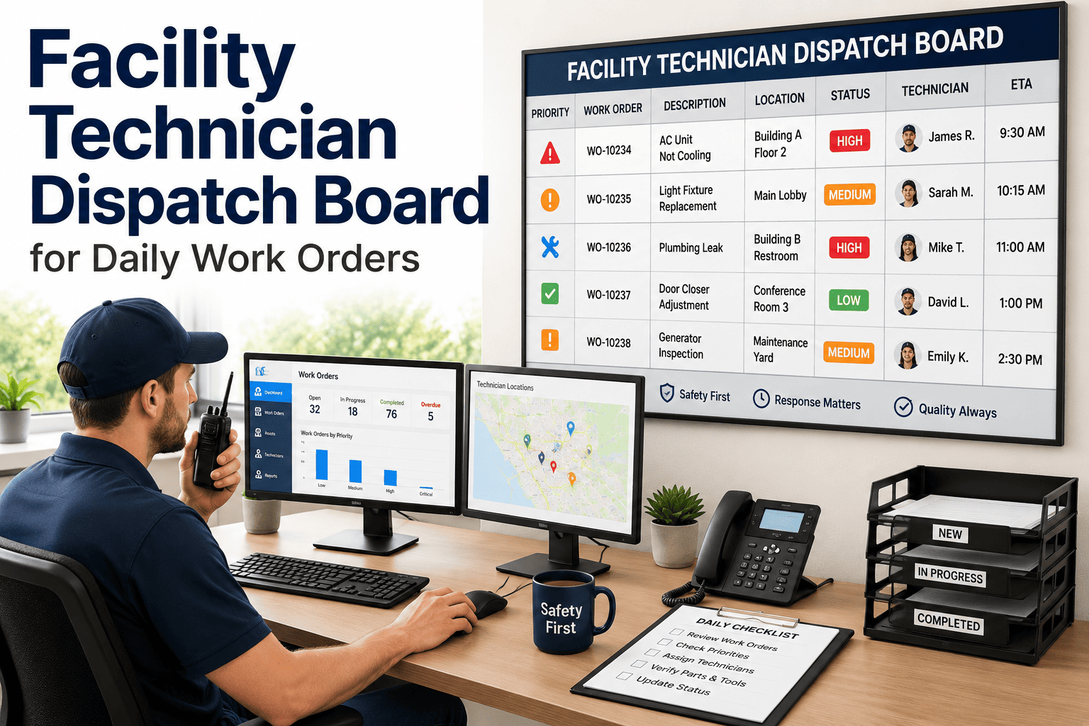 facility-technician-dispatch-board-for-daily-work-orders