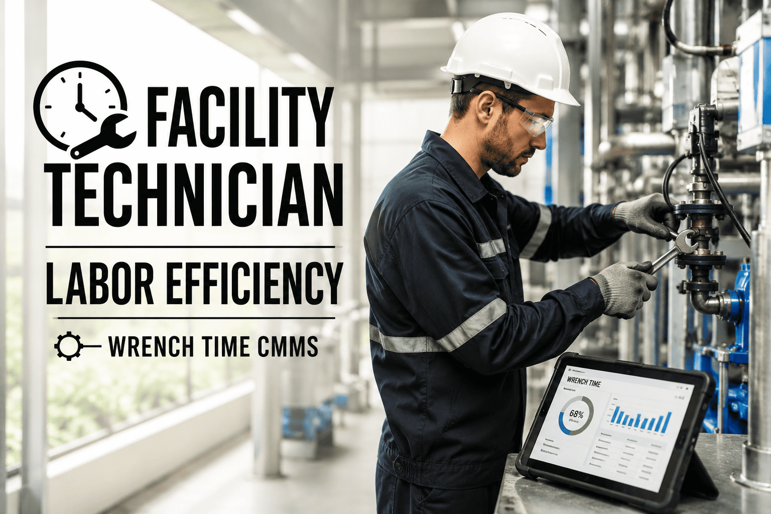 facility-technician-labor-efficiency-wrench-time-cmms