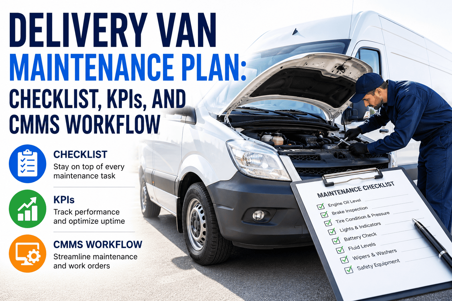 delivery-van-maintenance-plan-checklist-kpis-and-cmms-workflow