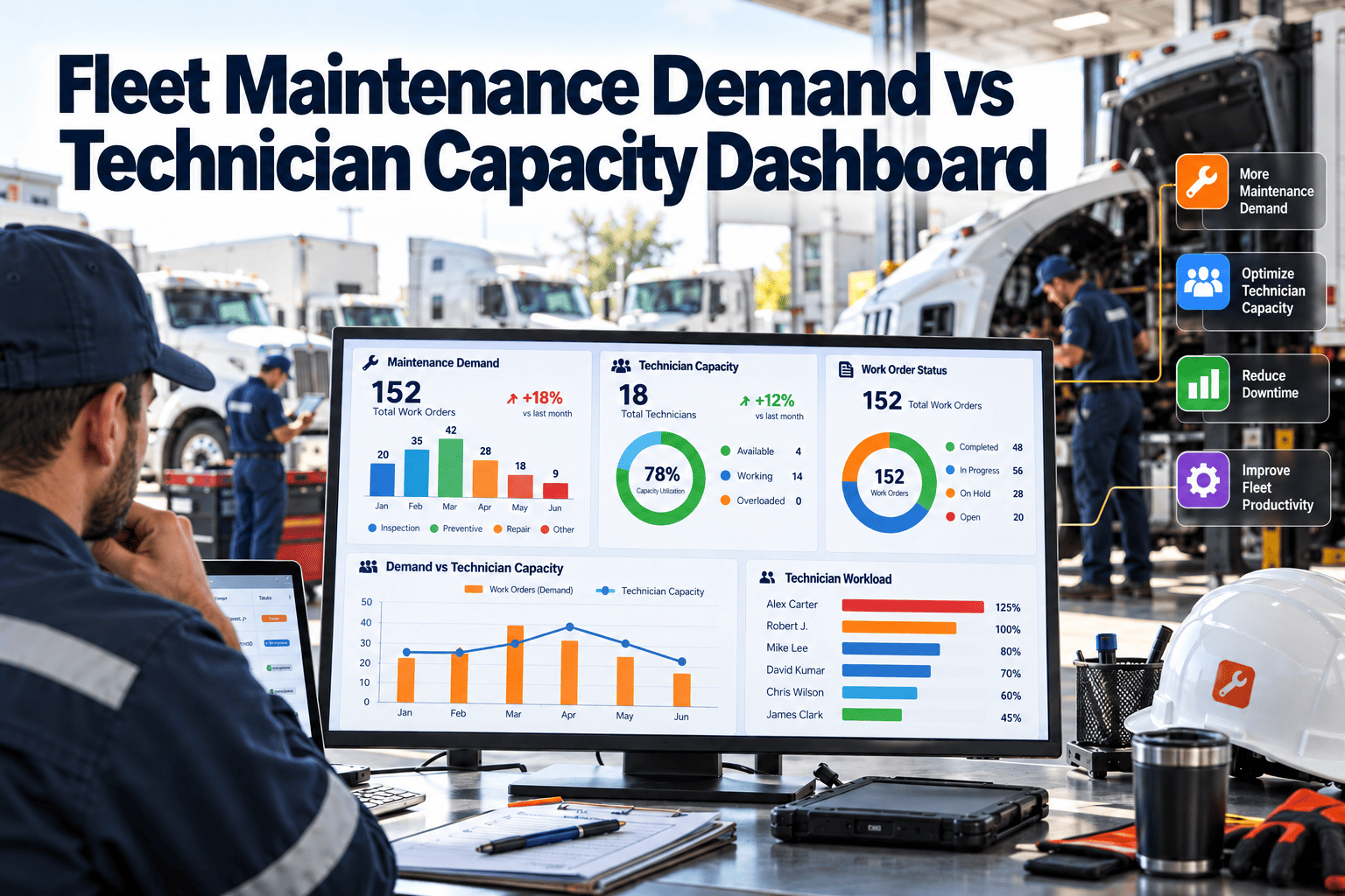 fleet-maintenance-demand-vs-technician-capacity-dashboard