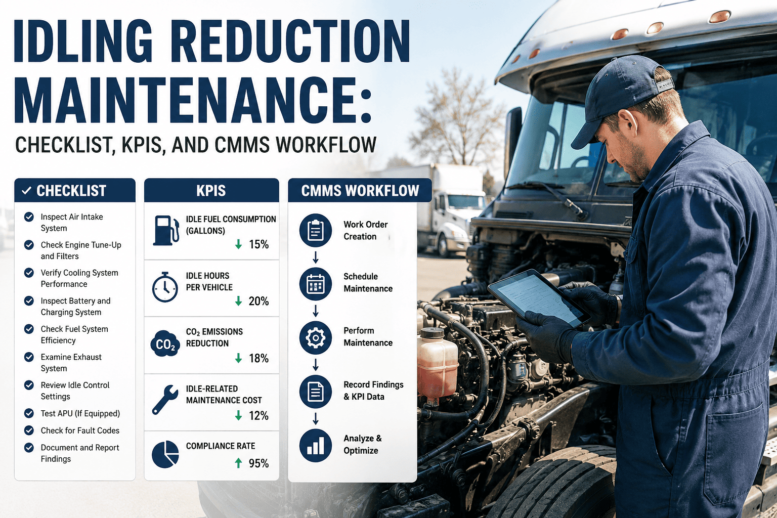 idling-reduction-maintenance-checklist-kpis-and-cmms-workflow