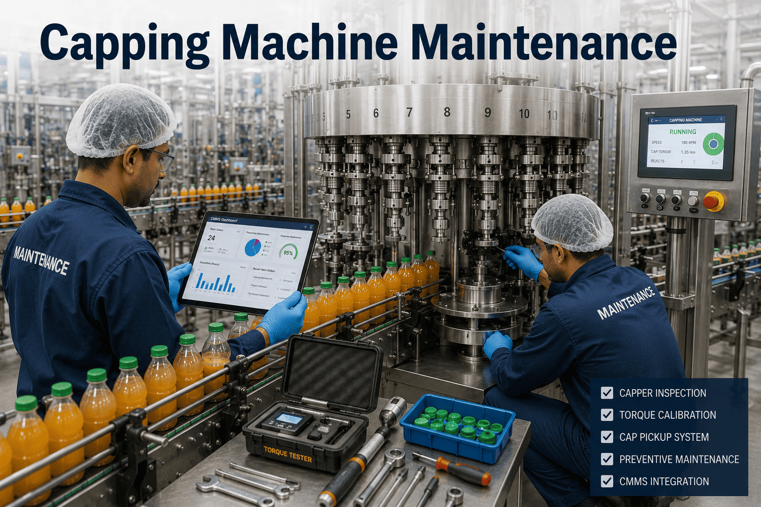 capping-machine-maintenance-fmcg-torque-chuck-cap-pickup